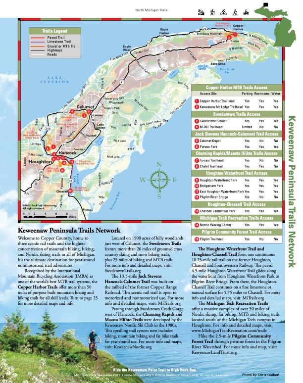 Michigan Trails Magazine Trail Map